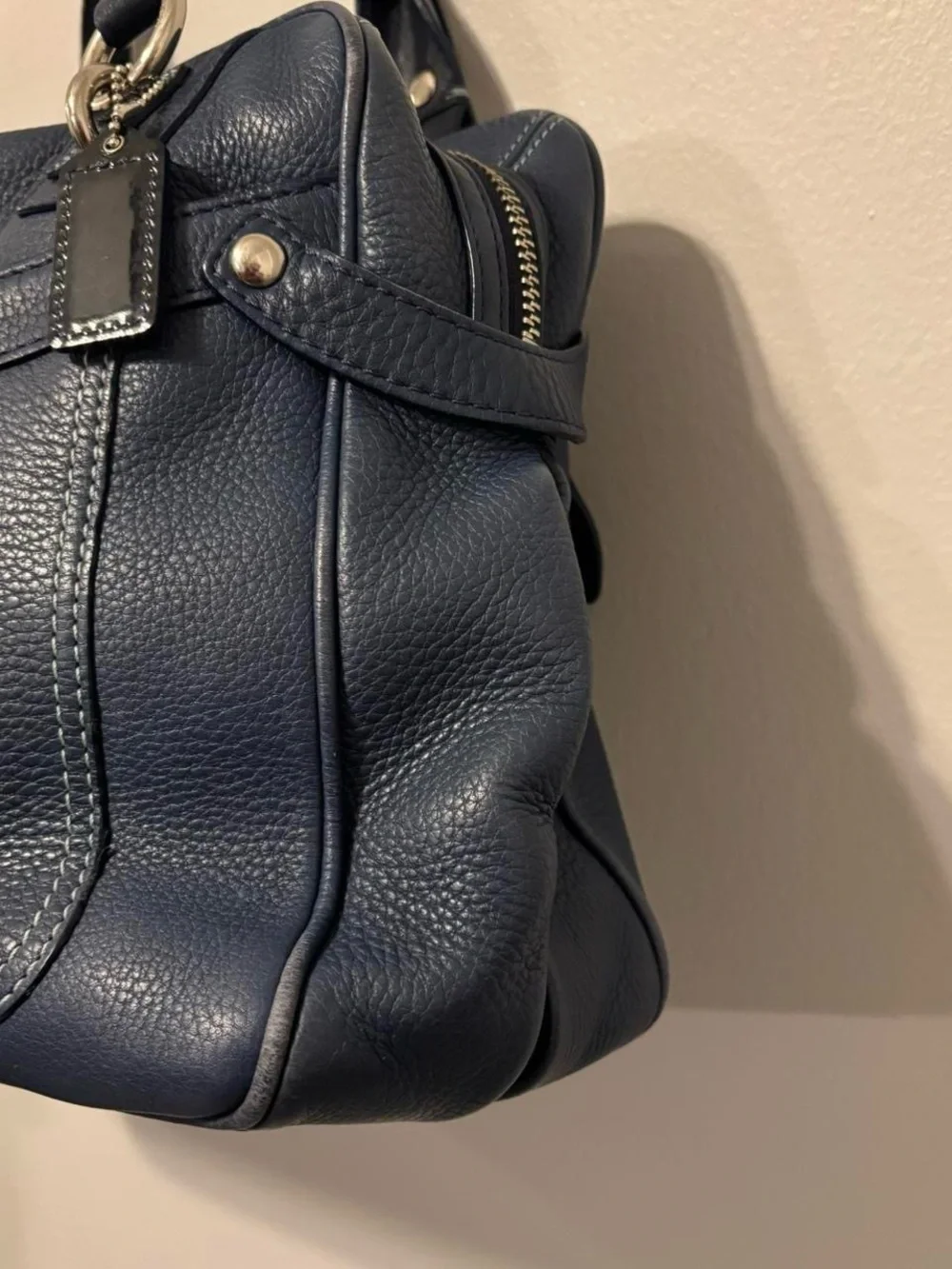 Coach Blue Leather Satchel